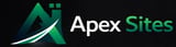 Apex Sites logo with green and teal triangular mountain shape and curved arrow design